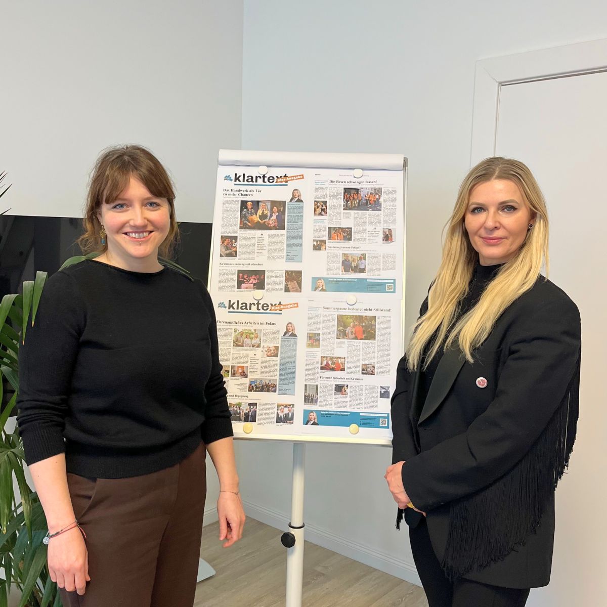 C. Kugge und A. Niemczyk nach dem Gespr�ch